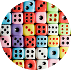 Fundas, dados, accesorios