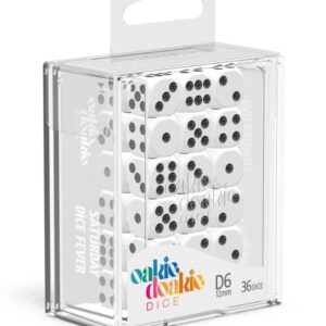 DADOS D6 12 MM SOLID - WHITE (36)