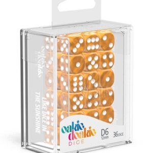 DADOS D6 12 MM MARBLE - ORANGE (36)