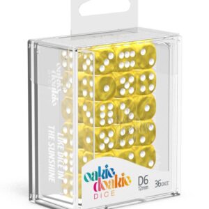 DADOS D6 12 MM MARBLE - YELLOW (36)