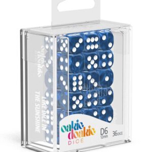 DADOS D6 12 MM MARBLE - BLUE (36)