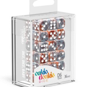 DADOS D6 12 MM GEMIDICE - SILVER-RUST (36)
