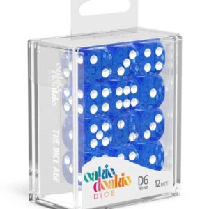 DADOS D6 16 MM SPECKLED - BLUE (12)