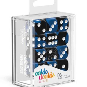 DADOS D6 16 MM GLOW IN THE DARK - DEEP OCEAN (12)