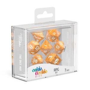 DADOS RPG SET MARBLE - ORANGE (7)
