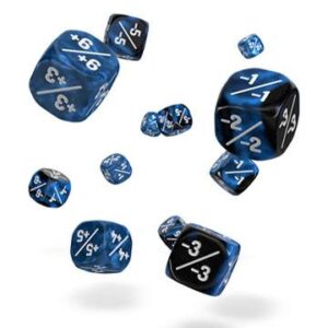 Dados D6 12 mm Marble/Gemidice Positive & Negative - Azul