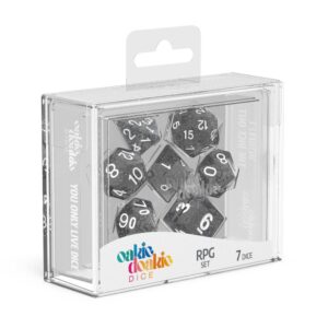DADOS RPG SET SPECKLED - NEGRO (7)