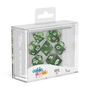 DADOS RPG SET MARBLE - GREEN (7)
