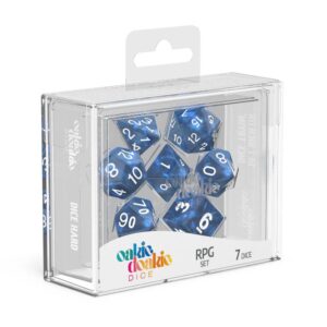 DADOS RPG SET MARBLE - BLUE (7)