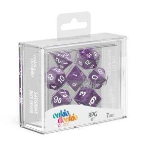DADOS RPG SET MARBLE - PURPLE (7)