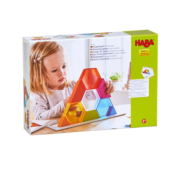 JUEGO DE APILAR. CRISTALES DE COLORES