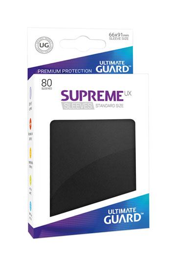 SUPREME UX FUNDAS DE CARTAS TAMAÑO ESTÁNDAR NEGRO (80)