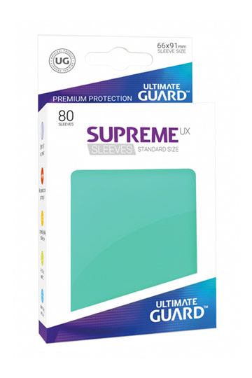 SUPREME UX FUNDAS DE CARTAS TAMAÑO ESTÁNDAR TURQUESA (80)