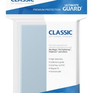CLASSIC SOFT FUNDAS DE CARTAS TAMAÑO ESTÁNDAR TRANSPARENTE (100)