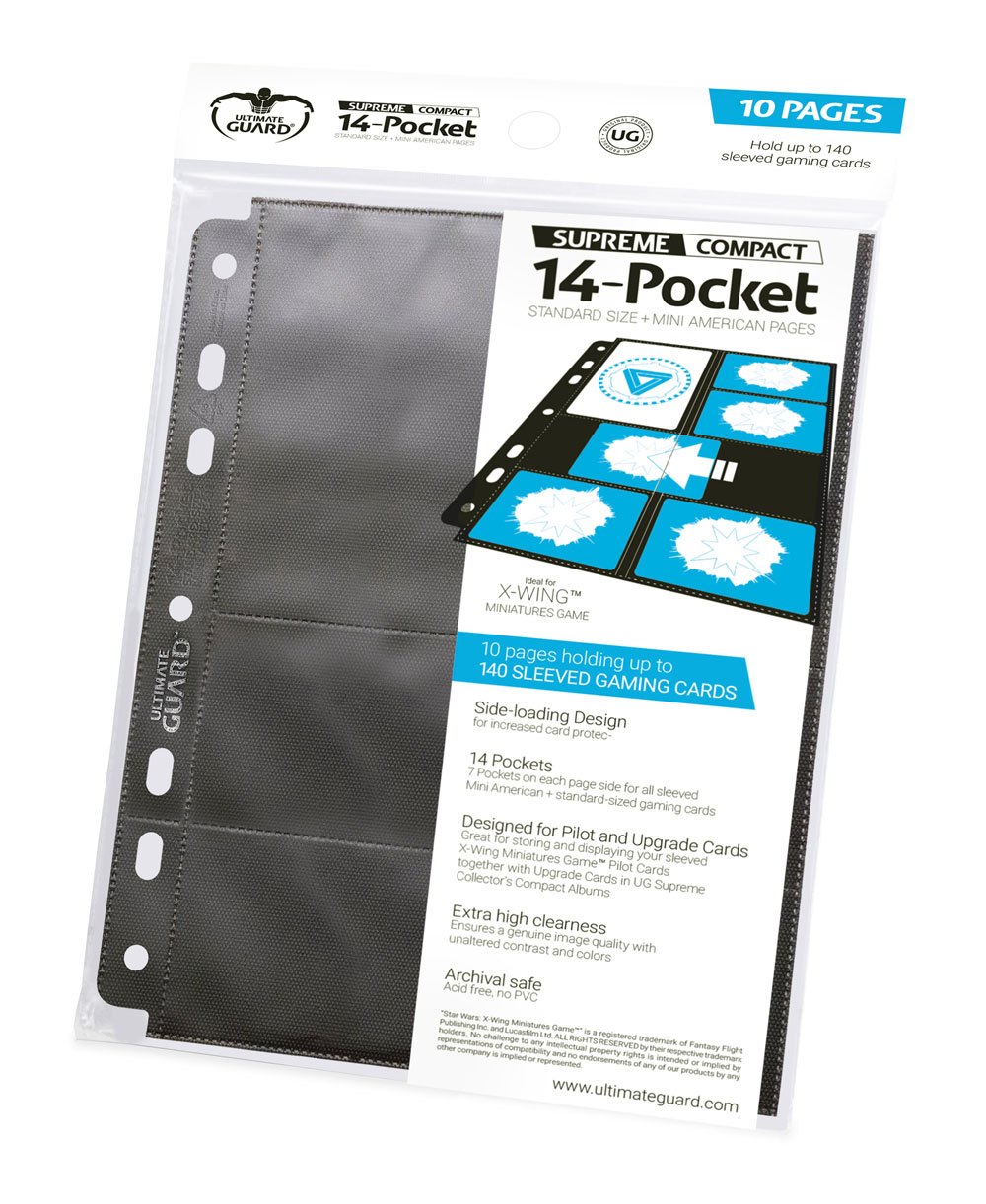 HOJAS 14-POCKET STANDARD & MINI AMERICAN BLACK (10)