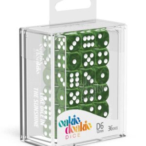 DADOS D6 12 MM MARBLE - GREEN (36)