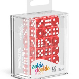 DADOS D6 12 MM MARBLE - RED (36)