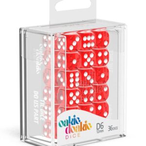 DADOS D6 12 MM TRANSLUCENT - RED (36)