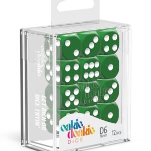 DADOS D6 16 MM SOLID - GREEN (12)