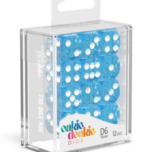 DADOS D6 16 MM SPECKLED - LIGHT BLUE (12)