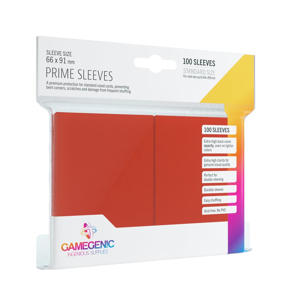 FUNDAS DE CARTAS PRIME ROJO (100) - Imagen 2