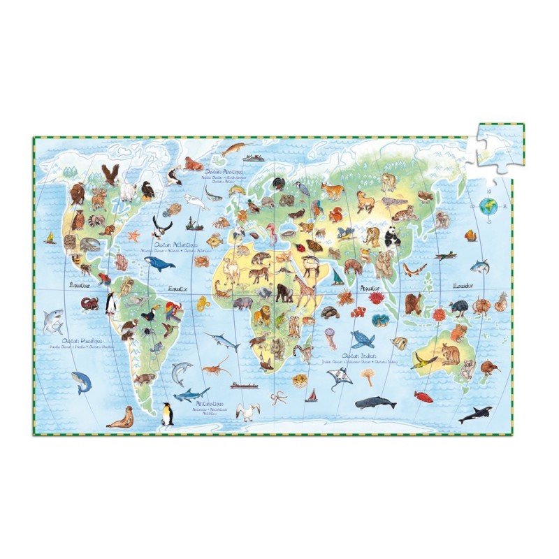 PUZZLE OBSERVATION ANIMALES DEL MUNDO - Imagen 2